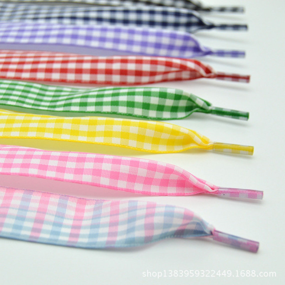Gingham Shoelaces Plait Shoe Strings Cotton Shoelace Cotton Etsy