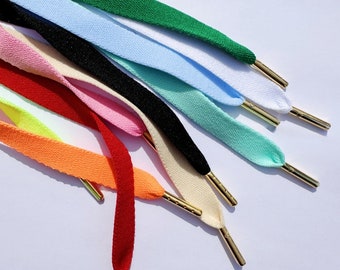 Cordones planos de 15 mm para sudaderas con capucha y cordones de pantalones.