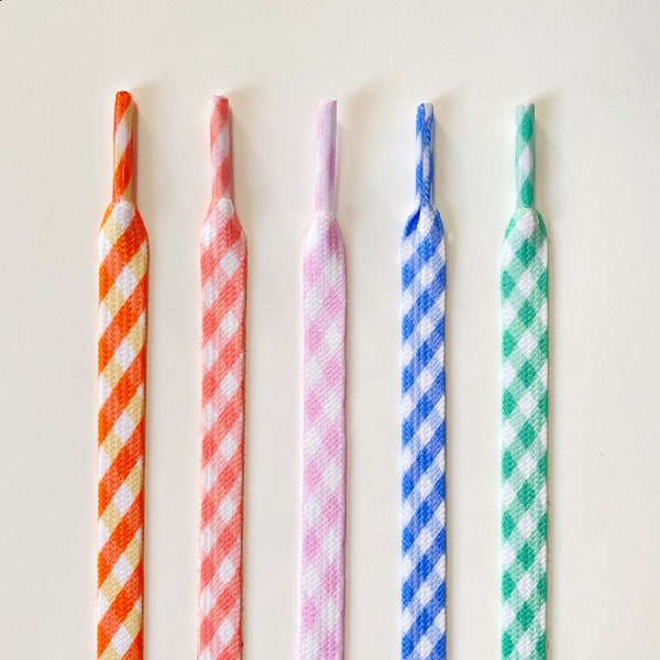 Gingham Shoelaces Etsy