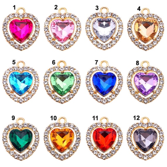 Heart Shoelace Charms 12 Colors 