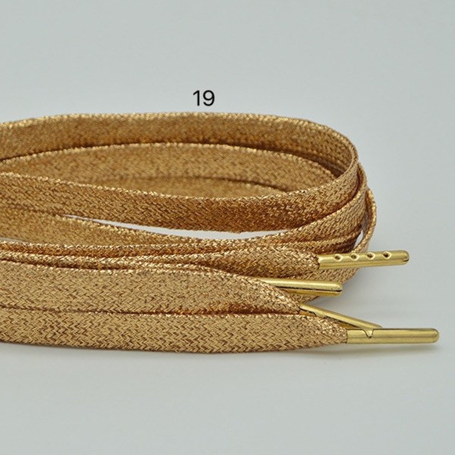 Metallic Shoelaces With Metal Aglets ONE PAIR Etsy