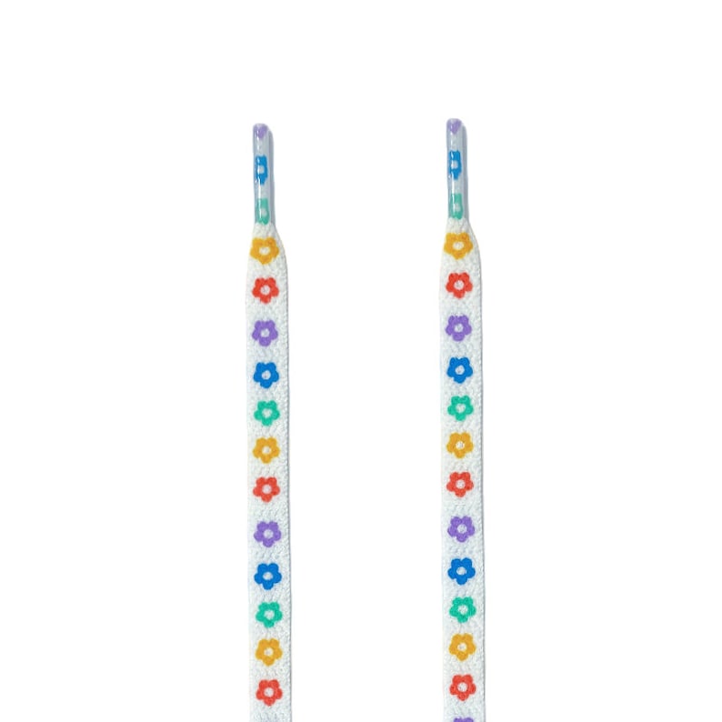 Flower Shoe Laces With Flower Charms Etsy