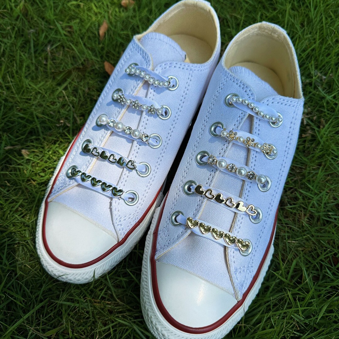 Pearl Shoelaces Charms Etsy