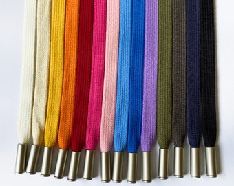 Flat Cotton String With Metal Stoppers