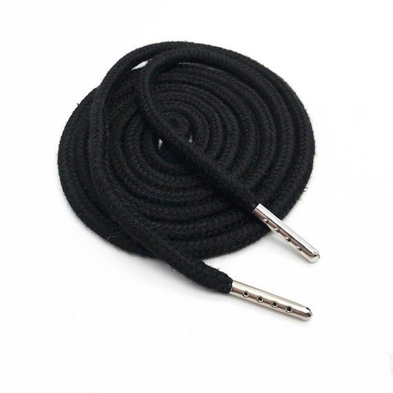 5mm Round Cotton Hoodie String With Metal Tips, Core Strings