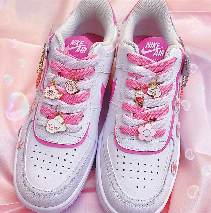 Flower Shoelace Charms Rose Shoelaces Dangling Initials Pet Etsy