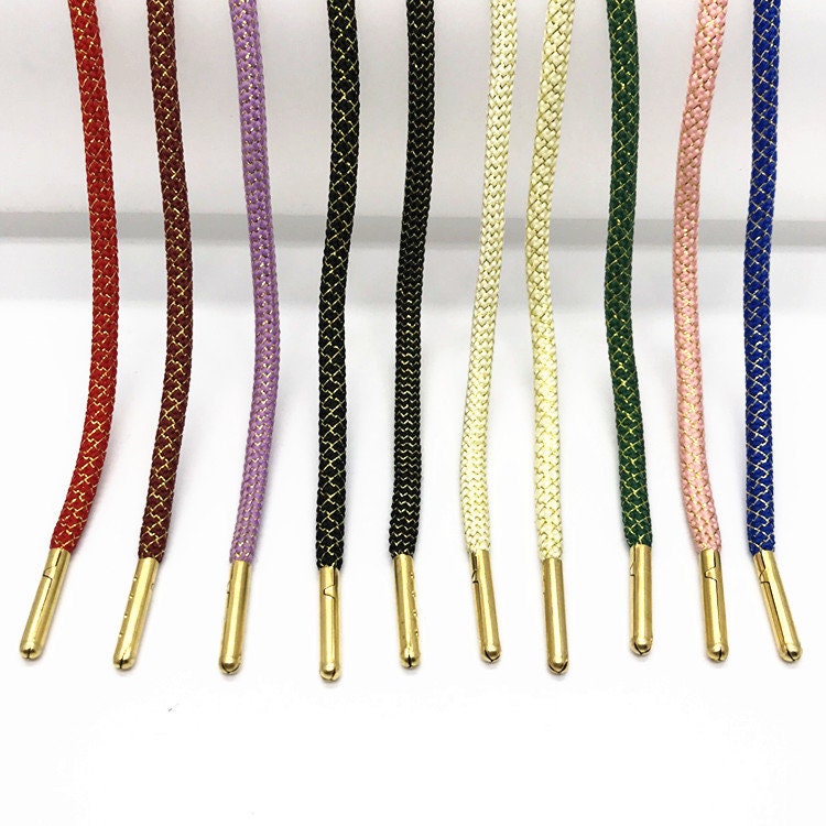 5mm Round Cotton Hoodie String With Metal Tips, Core Strings