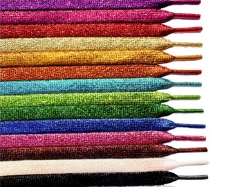 Lacets plats paillettes outlet