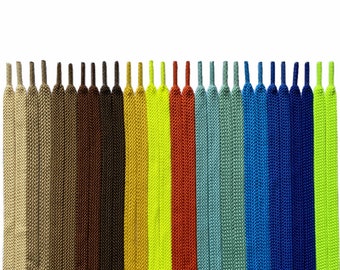 Flat Shoelaces, Braid Shoelaces - 14 Colors