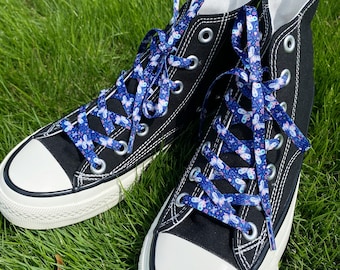 Purple Butterfly Shoelaces, Purple Shoelaces - ONE PAIR