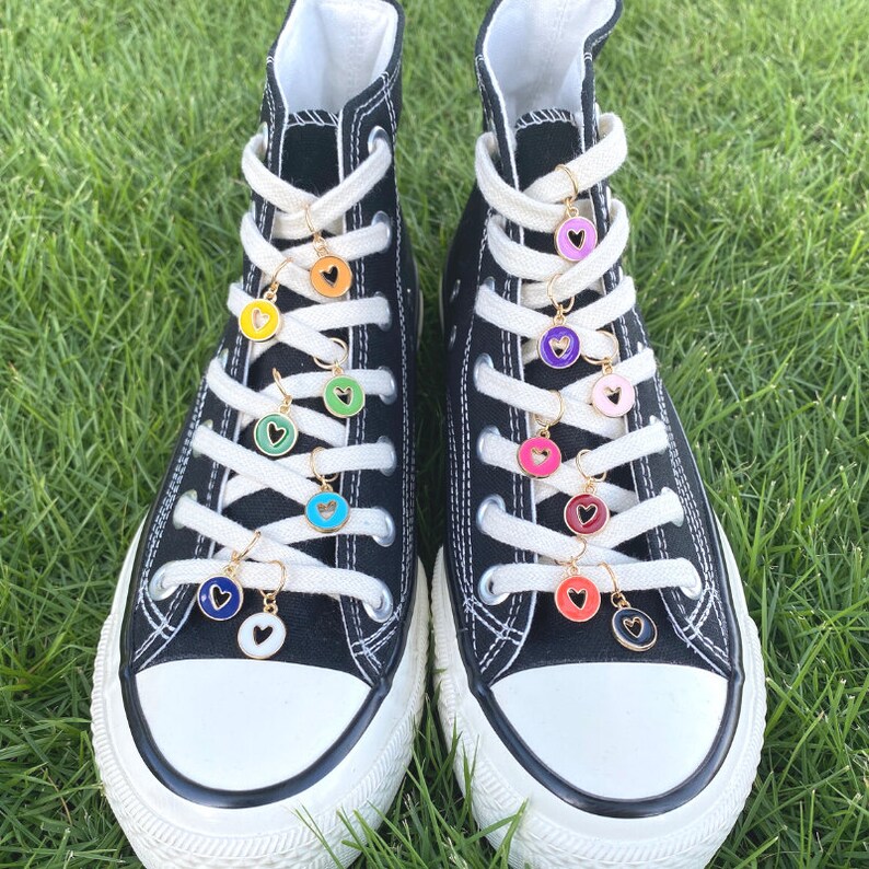 Heart Shoelace Charms Etsy