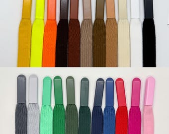 Cordón plano de algodón para sudadera con capucha de 10 mm con topes metálicos