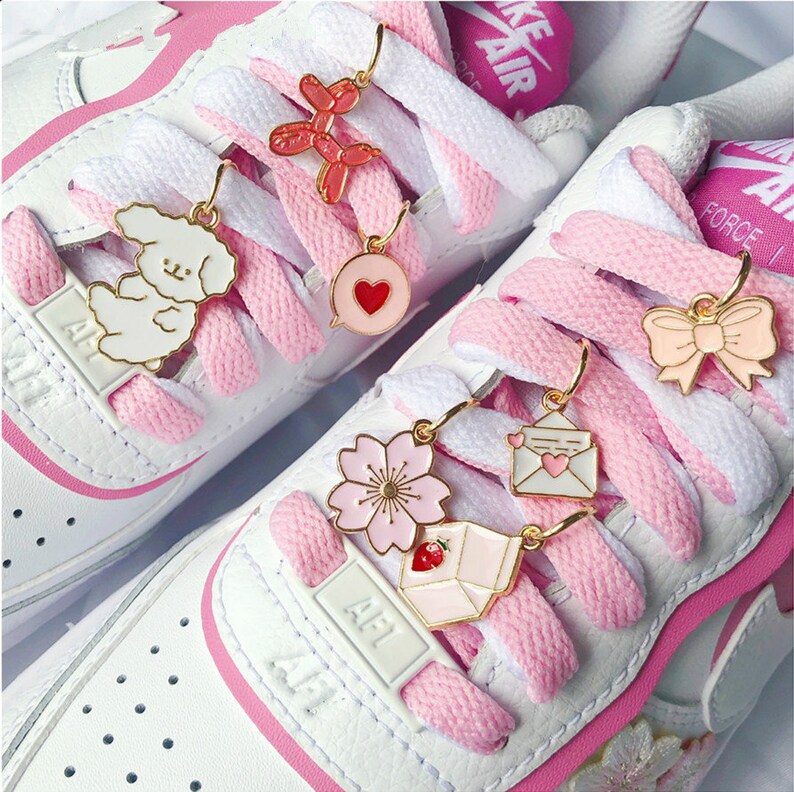 Magic Shoelace Chain Sakura Shoelaces Dangling Initials Bow Etsy