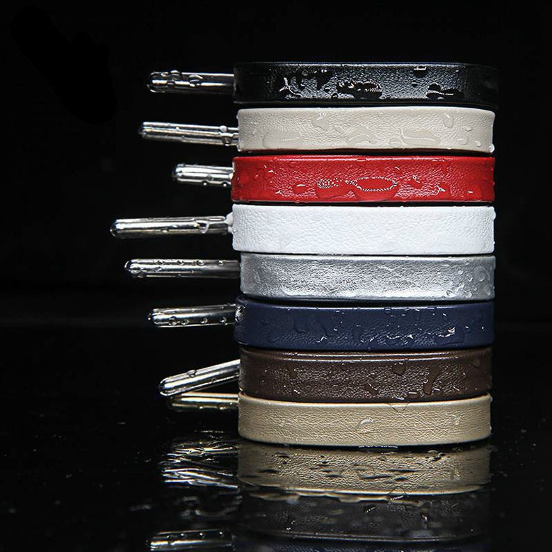 Leather Shoe Laces Flat Shoelaces Waterproof Shoelaces Wide Etsy Canada