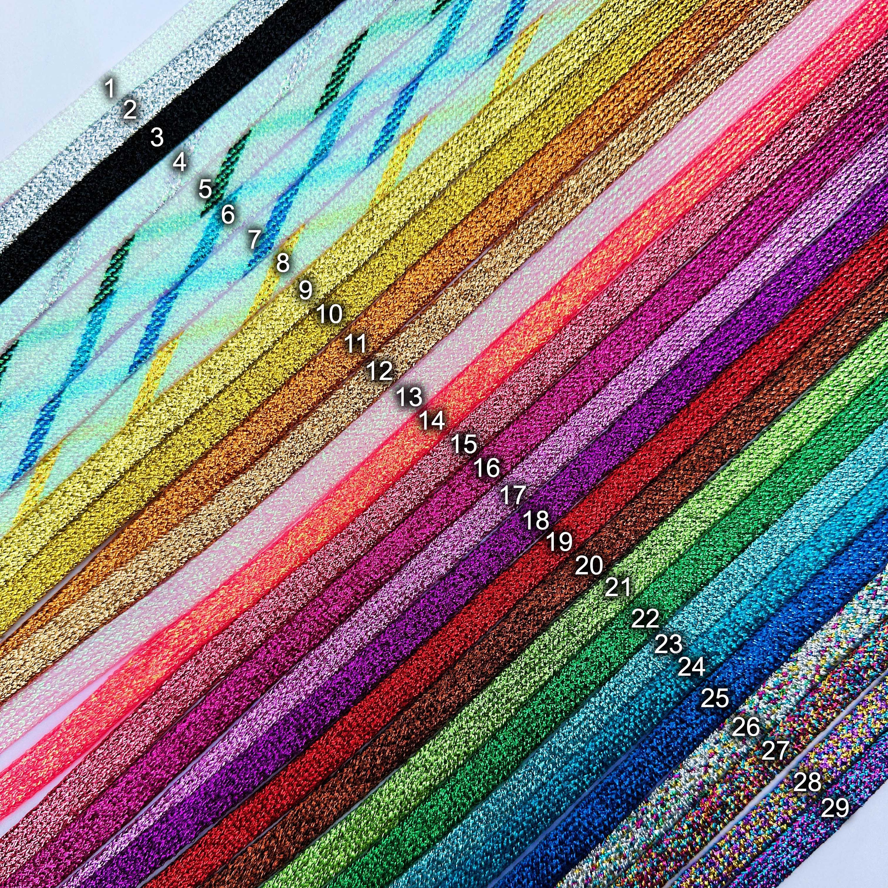 String Colors Small 10mm Glitter Flat Strings - 29 Colors - Etsy