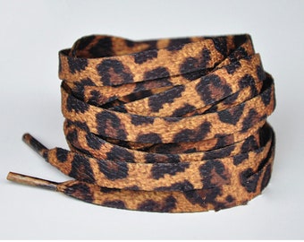 leopard print boot laces