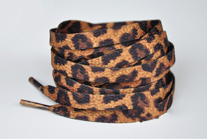59'' 70'' inch Leopard Shoelaces Brown Shoe Etsy