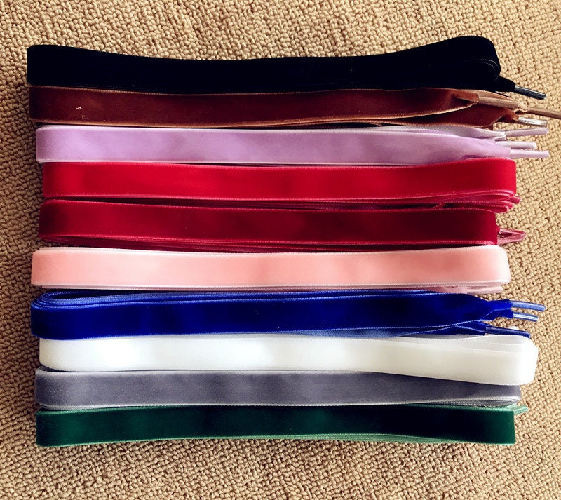 16mm Velvet Shoe Laces Vintage Style Shoe Laces Elegant Shoe Etsy