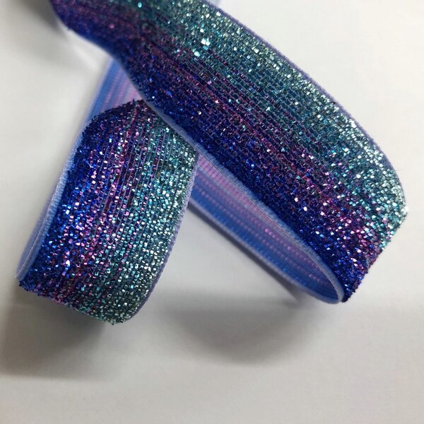 20mm Glitzerband, Glitzerbesatz, Paillettenband - 9 Farben