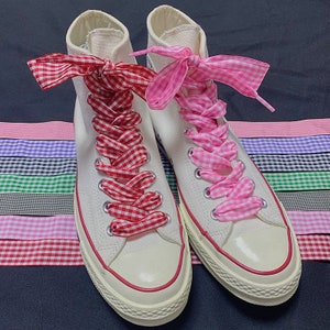 Gingham Shoelaces - Multicolor ( ONE PAIR )