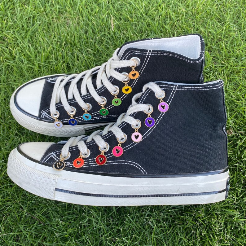 Heart Shoelace Charms Etsy