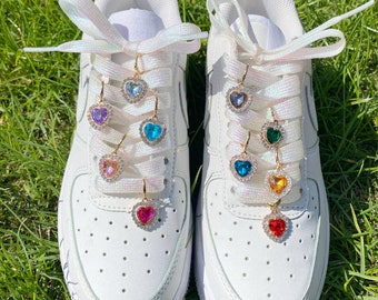 Heart Shoelace Charms - 12 Colors