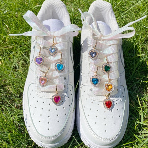 Heart Shoelace Charms 12 Colors Etsy