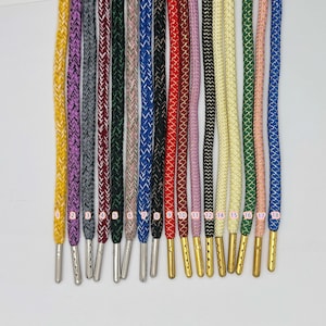 Cordones de algodón para sudaderas con capucha con puntas metálicas, cordones de colores, cordones de cuerda para sudaderas con capucha