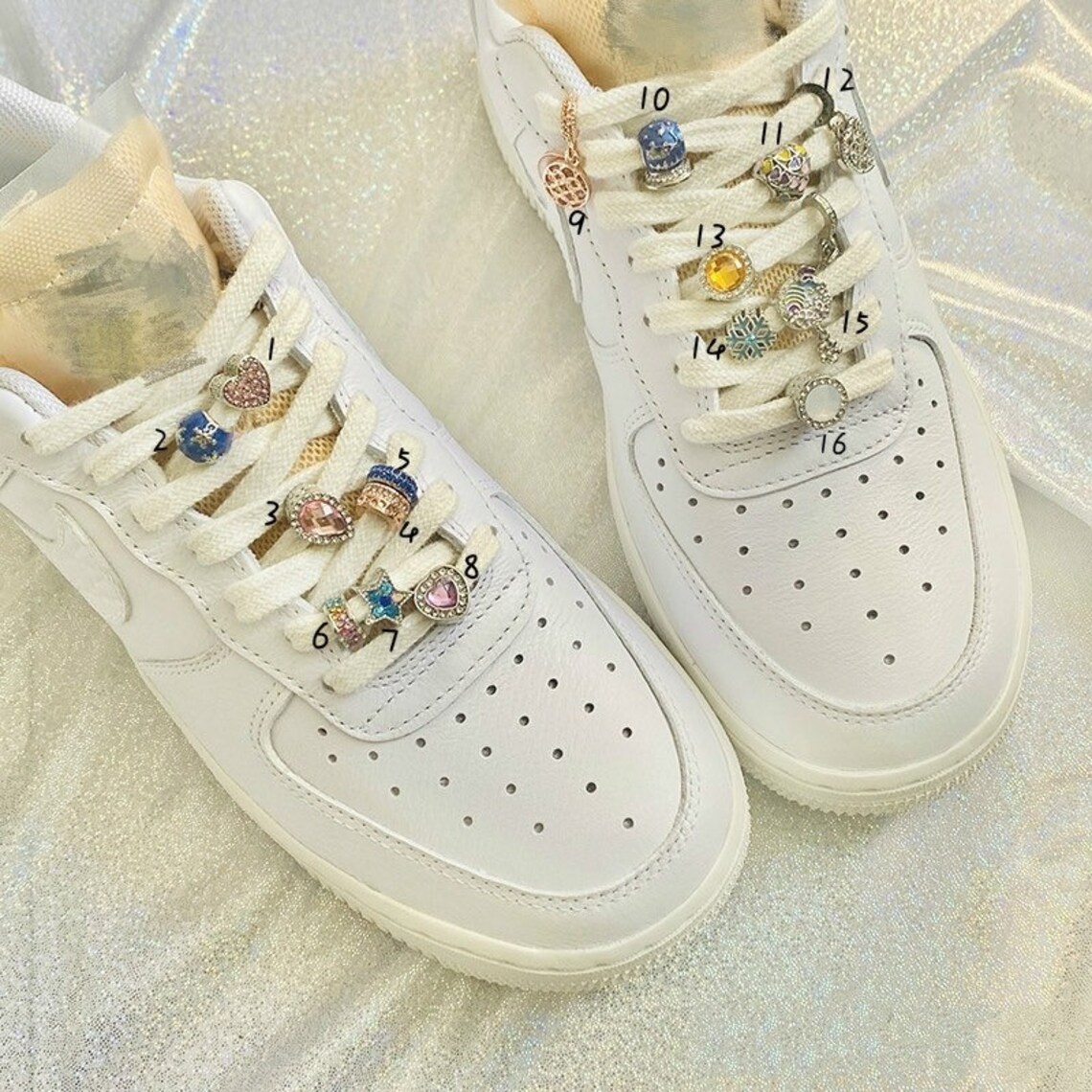 Crystal Shoelace Beads Pink Alloy Shoelaces Pendants Etsy