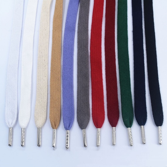 15mm Hoodie Drawstrings With Metal Tips, Flat Hoodie Laces, Double