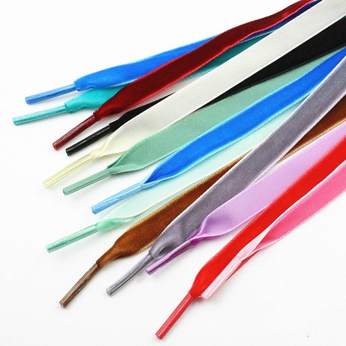 Fuzzy Laces Downy Shoe Strings Red Shoe Laces White Shoe Etsy