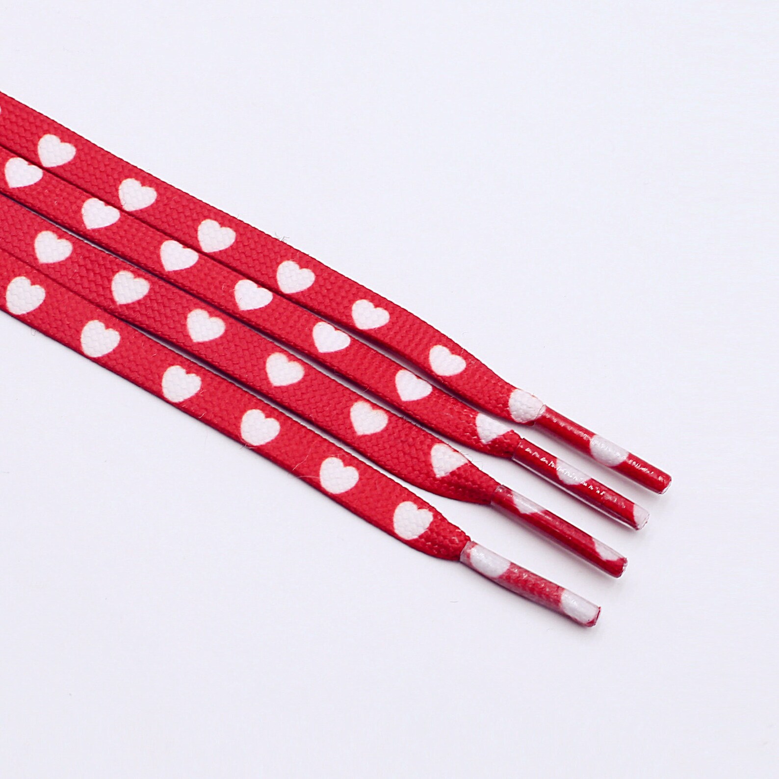 Valentine's Day Shoelaces Red and White Shoelaces Heart Etsy