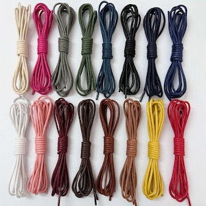 Waxed Shoelaces, Hiking Boot Laces, Rope Shoe Laces, Long Shoelaces - ONE PAIR