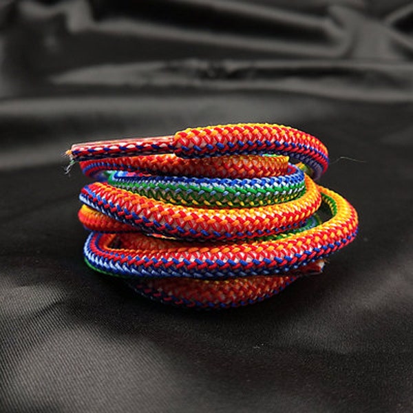 Rainbow Rope Shoelaces - ONE PAIR