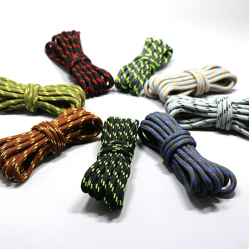 2pairs Boot Laces, Heavy Duty and Durable Shoelaces for Boots, Work Boots & Hiking Shoes - 20 Colors To Choose 