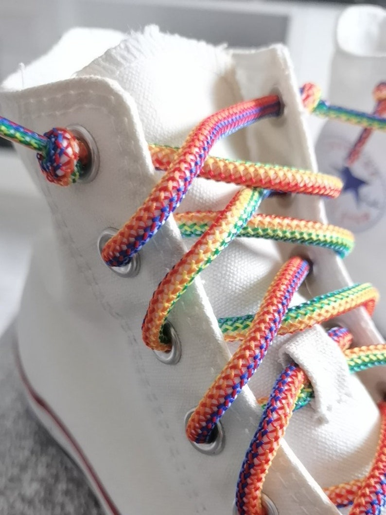 Rainbow Shoelaces Rope Shoelaces Colored Shoe Strings Etsy