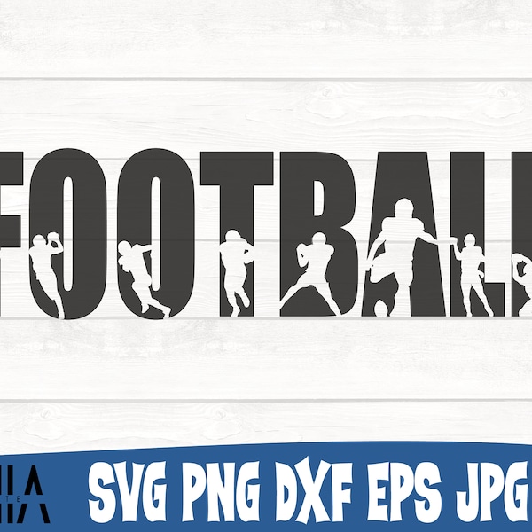 Football SVG Cut File, Football Shirt SVG, Football Silhouette SVG, Football Cut File, Instant Download, Commercial Use