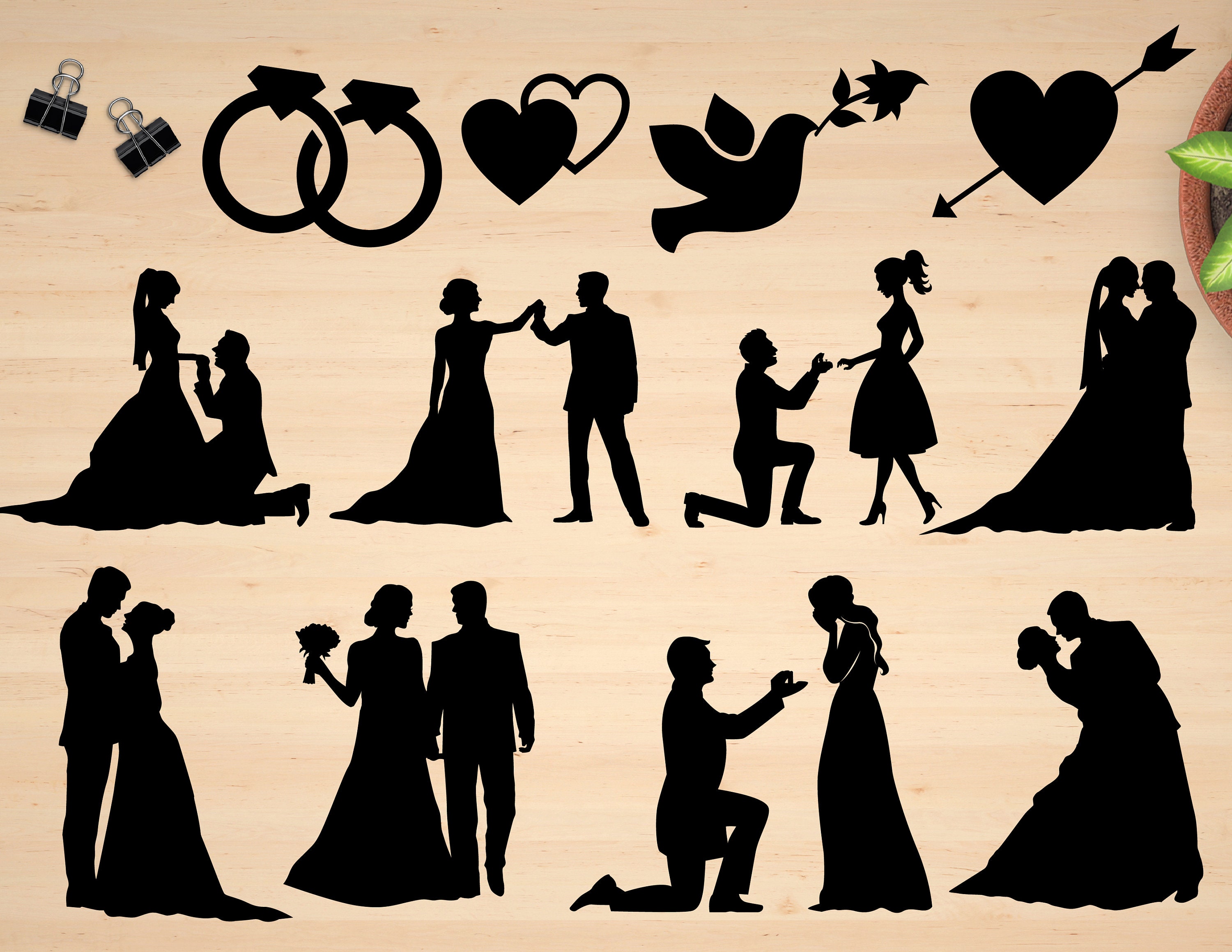 Free Free 203 Wedding Couple Silhouette Svg SVG PNG EPS DXF File