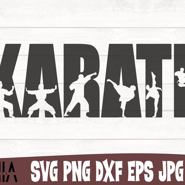 Karate SVG Cut File, Karate Shirt SVG, Karate Silhouette SVG, Karate Cut File, Instant Download, Commercial Use