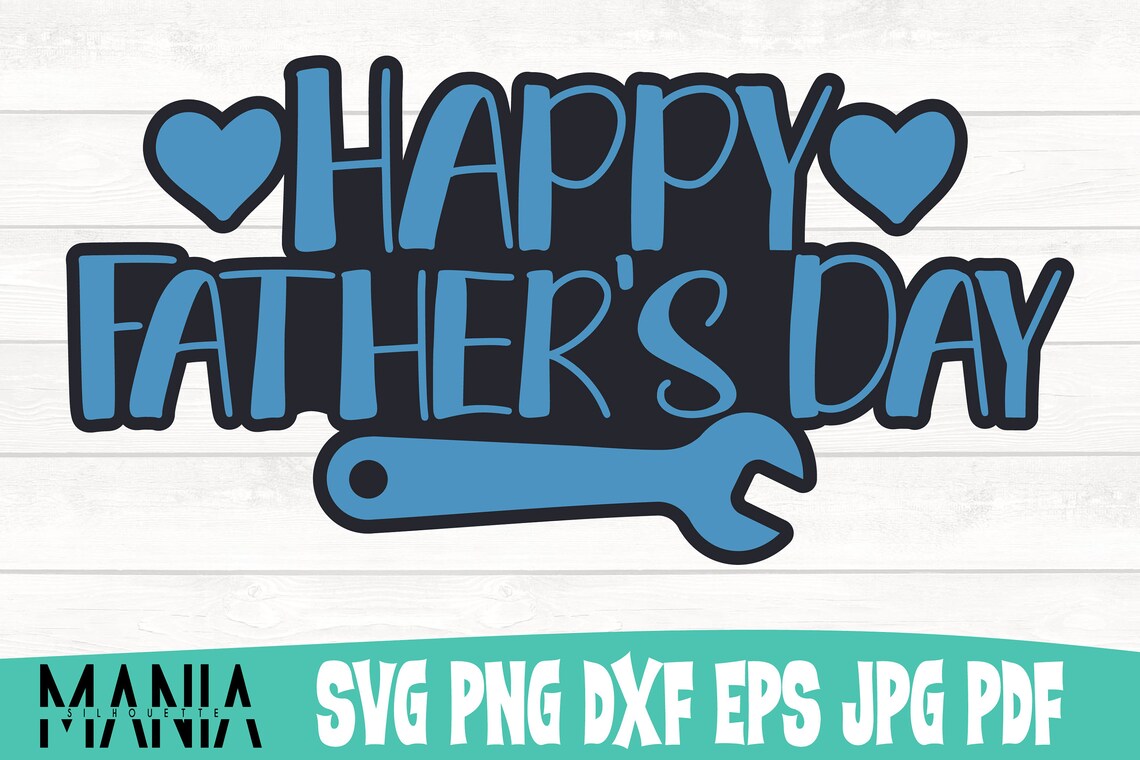 Happy Father's Day SVG Cut File Father's Day Clip | Etsy