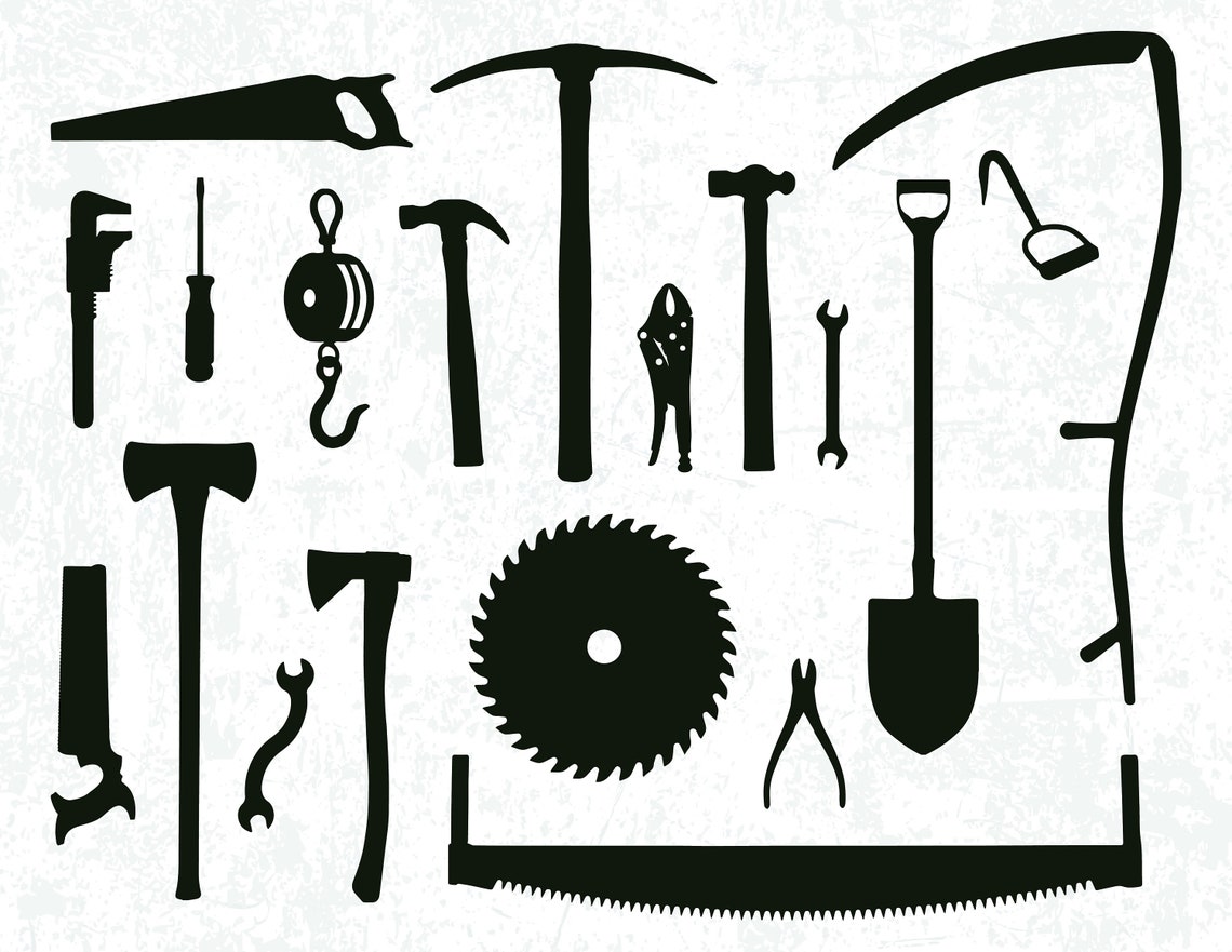Tools Silhouettes SVG Gardening Tools Silhouette Gardening Etsy