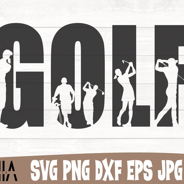 Golf SVG Cut File, Golf Shirt SVG, Golf Silhouette SVG, Golf Cut File, Téléchargement instantané, Utilisation commerciale