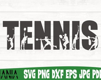 Tennis SVG Cut File, Tennis Shirt SVG, Tennis Silhouette SVG, Tennis Cut File, Instant Download, Commercial Use