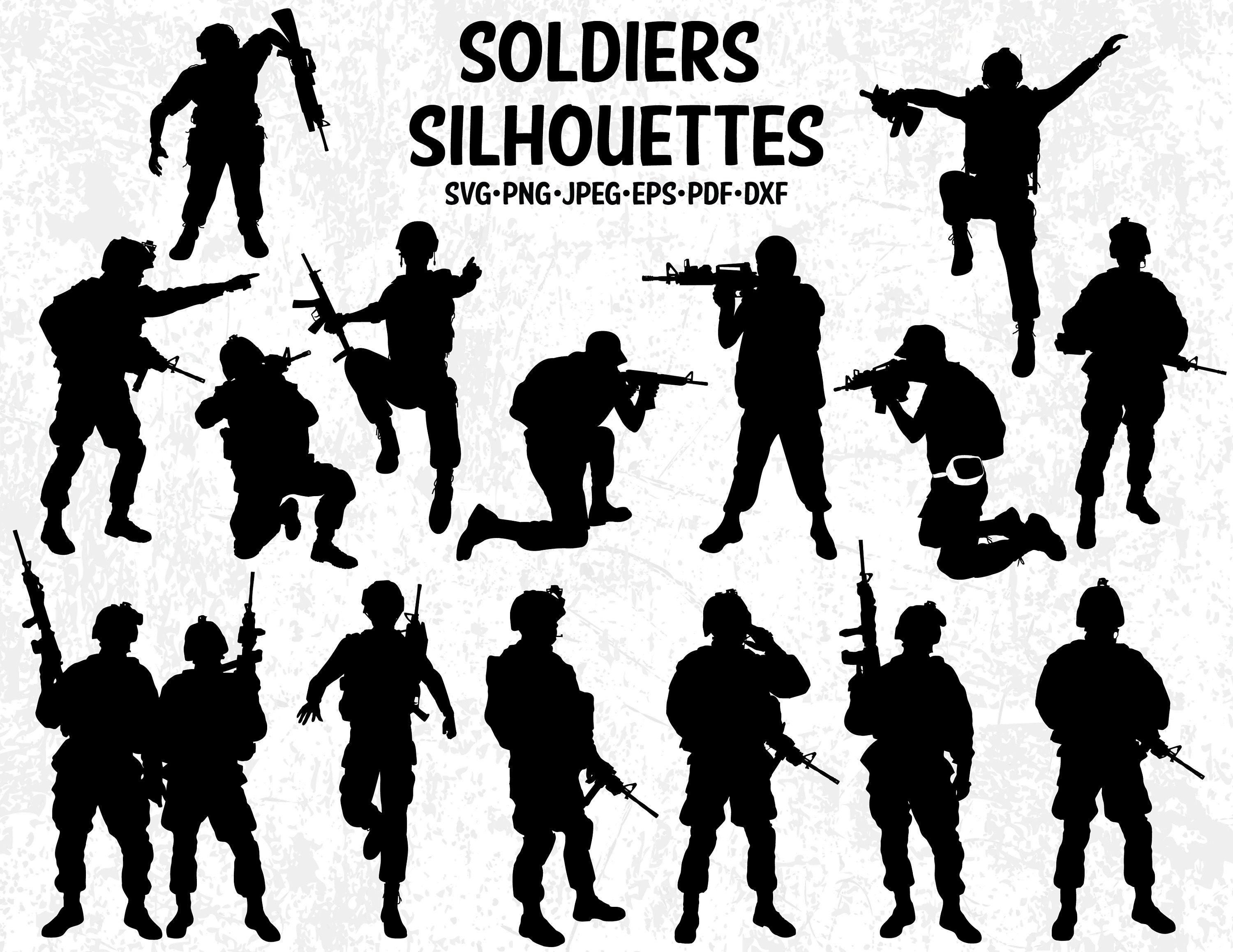 Military Silhouette Svg Soldier Svg Army Svg Military Etsy | Images and ...