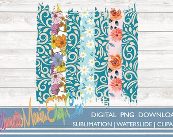 Floral Png Sublimation, Floral Sublimation, Brush Stroke Sublimation, Flower Png, Digital Download