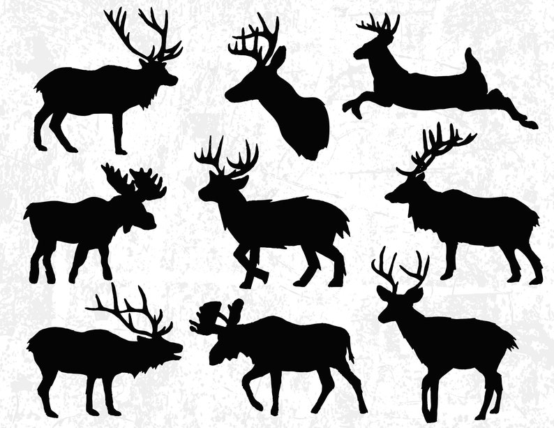 Download Moose Svg Cut Files For Silhouette Studio And Cricut Machine Deer Vinyl Silhouettes Deer Cut Files Deer And Moose Silhouette Clip Arts Clip Art Art Collectibles Delage Com Br