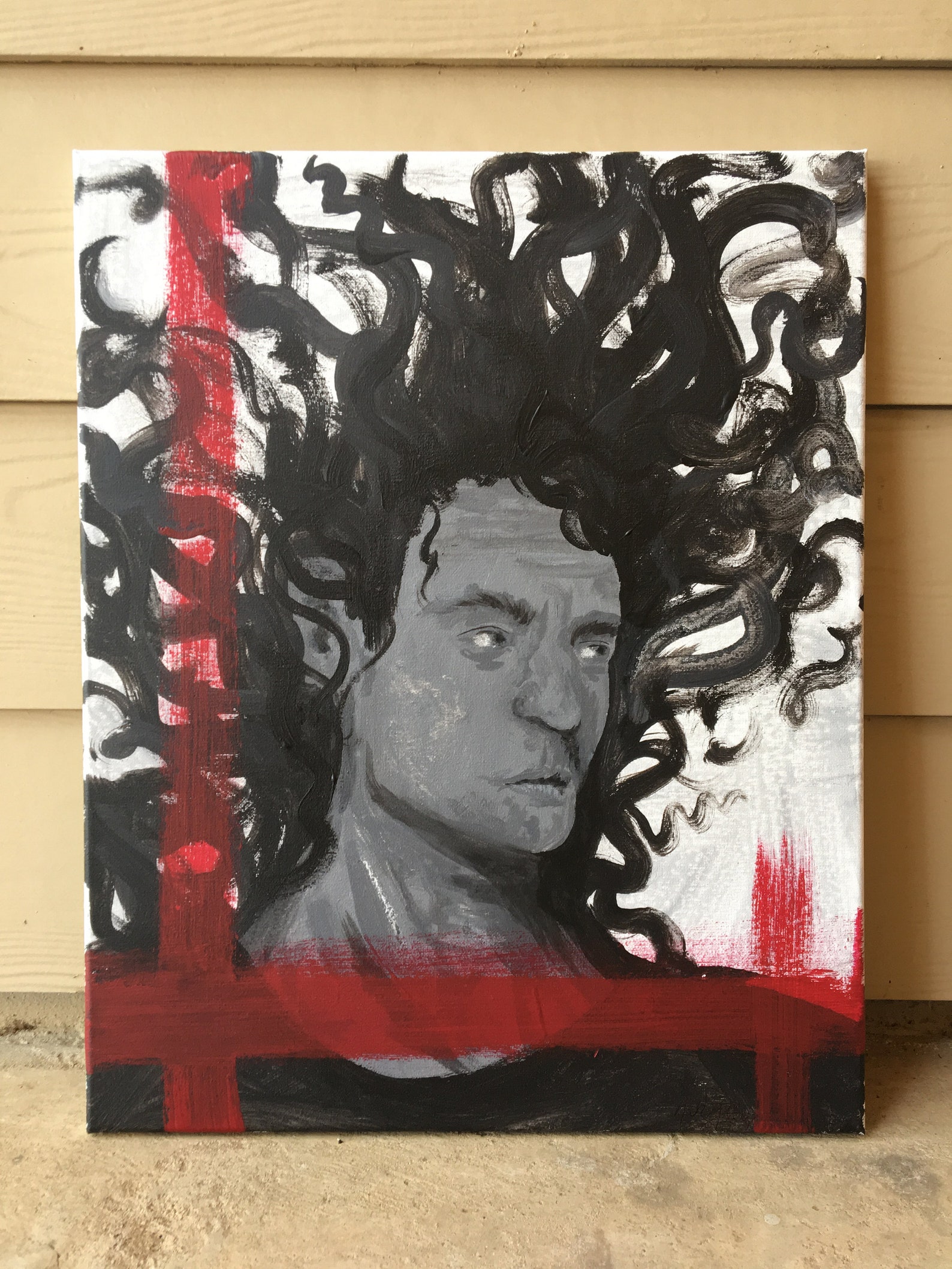 Monochrome Dysmorphia AVAILABLE Pop Art Black White Red Etsy