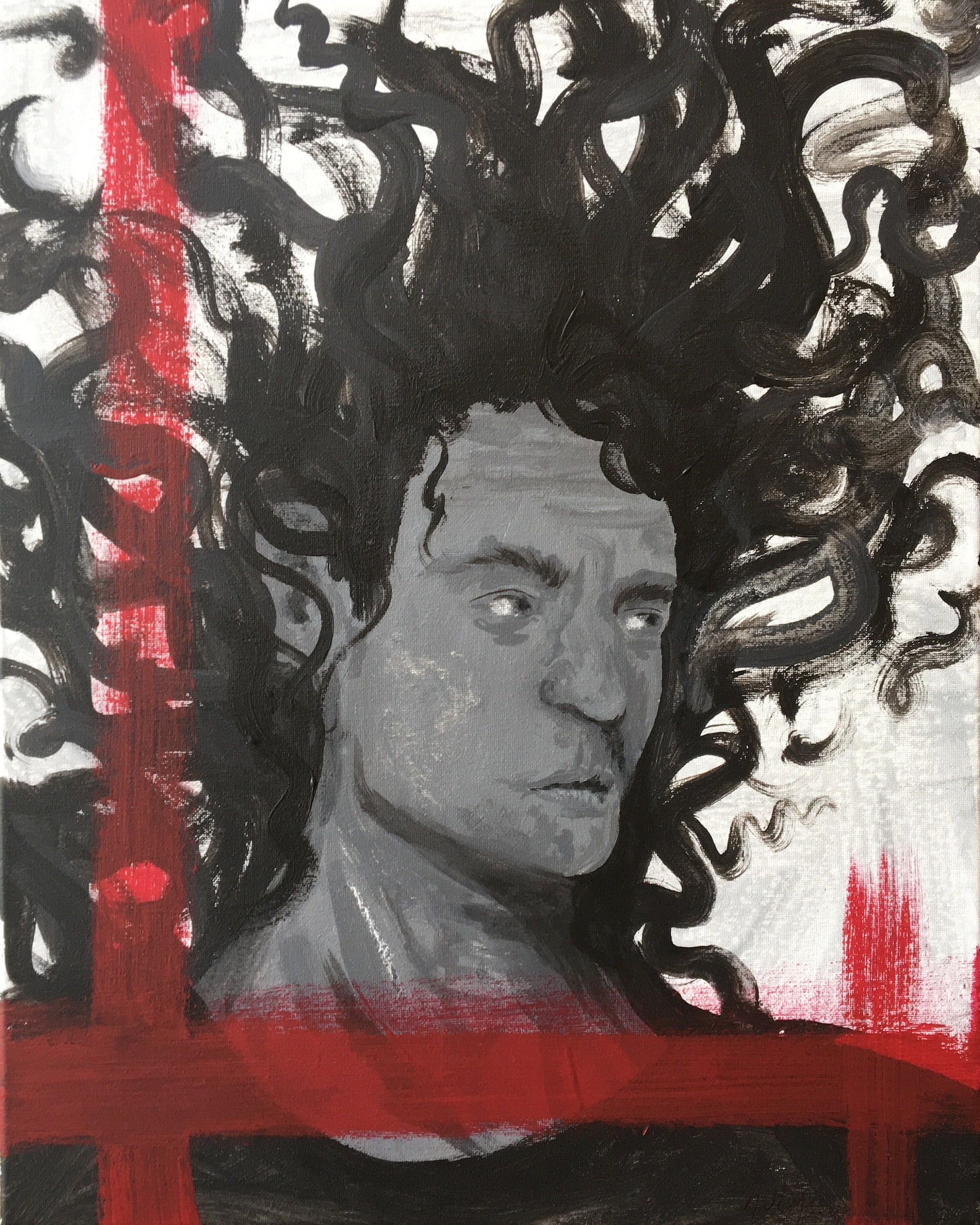 Monochrome Dysmorphia AVAILABLE Pop Art Black White Red Etsy