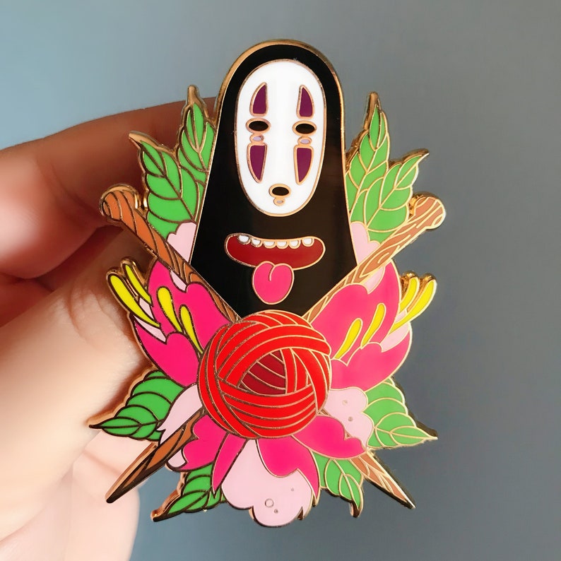 Studio Ghibli Hard Enamel Pin Kaonashi No Face Spirited | Etsy