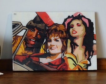 Vida, Noxeema & Chi-Chi, "To Wong Foo, Thanks for everything. Julie Newmar" - fan art-collage - paper mosaic